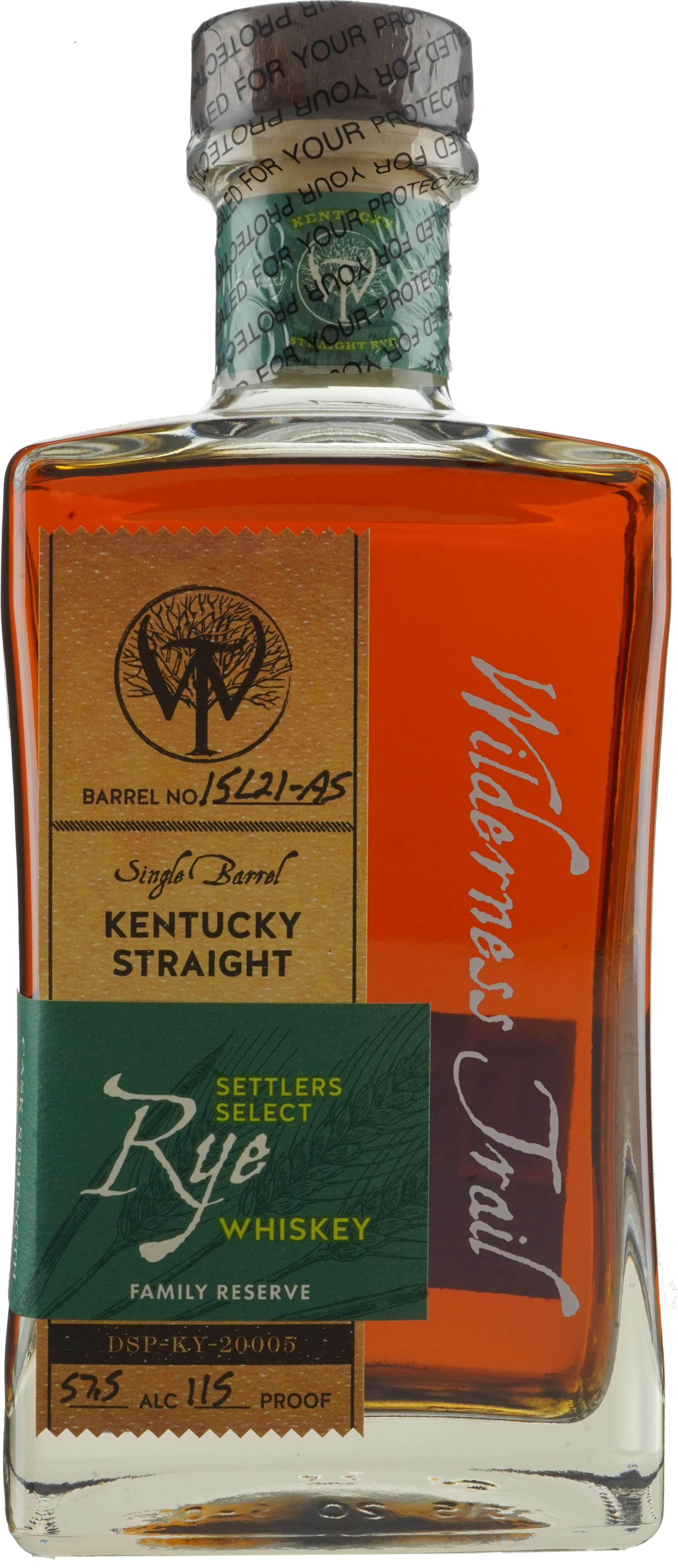 Wilderness Trail Rye Single Barrel # 15L21-A5 Binny's Handpicked