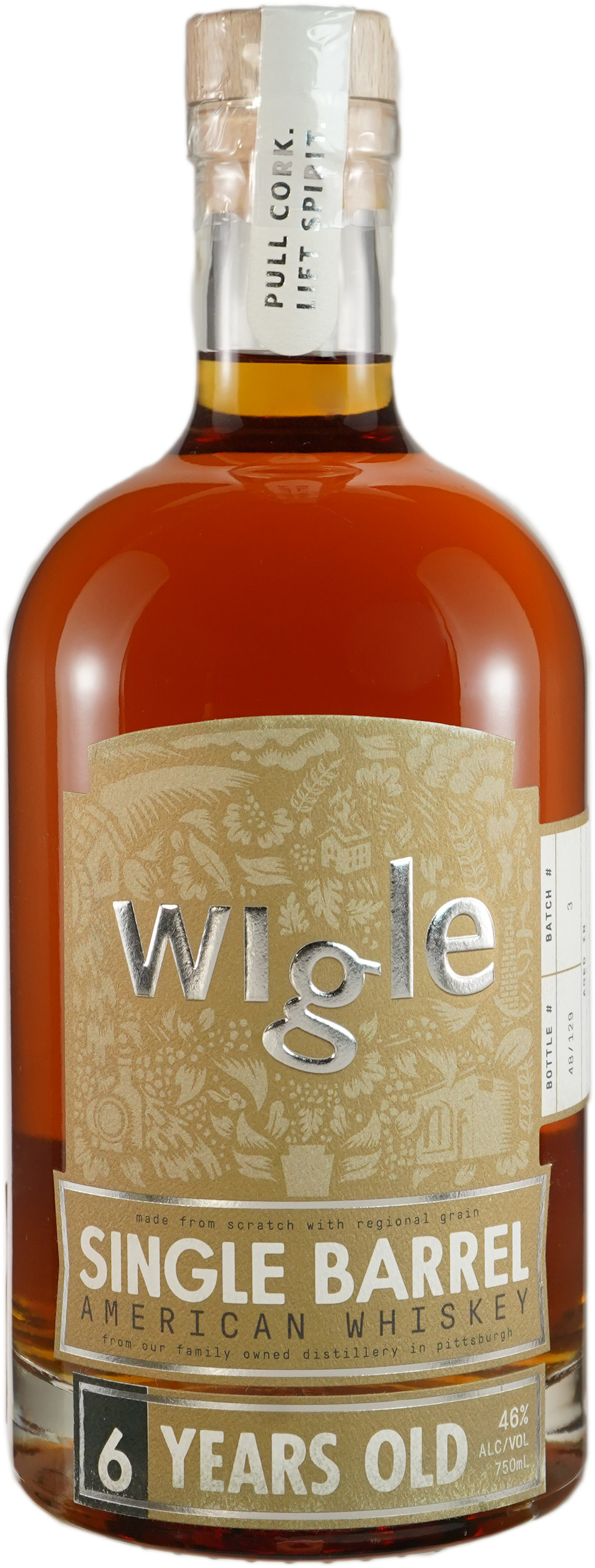 Wigle Single Barrel 6 year old American Whiskey