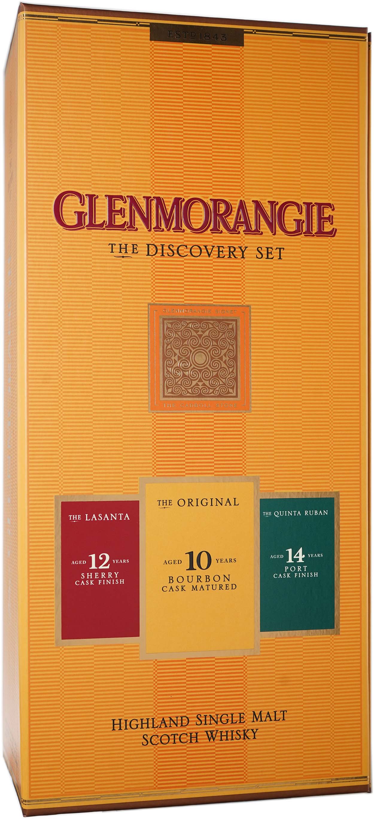 Glenmorangie Pioneer Pack Original 10 YO with 50ml Lasanta 12 Years Old Sherry Cask & 50ml Quinta Ruban 14 Years Old Port Cask Finish