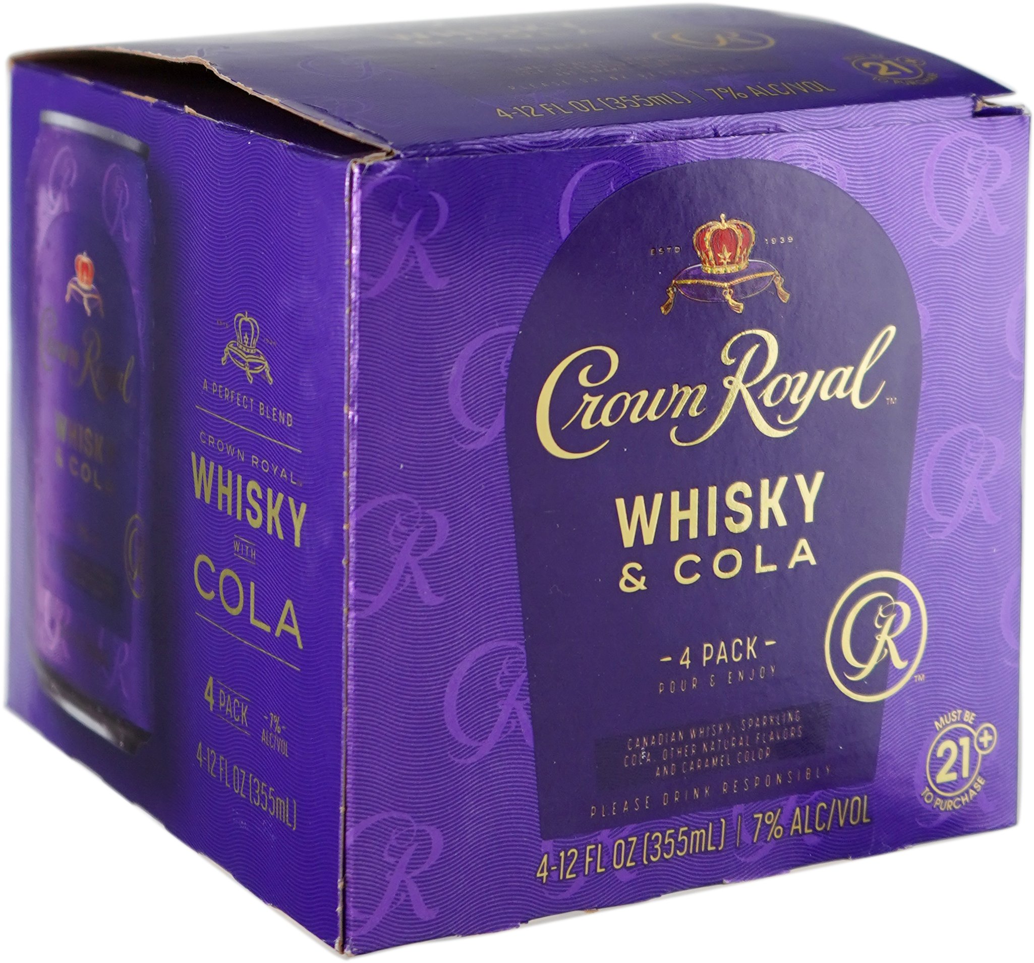 Crown Royal And Coke In A Can Near Me Crown Royal Whisky & Cola 4 Pack Cans | 4 pack of 12 oz Can