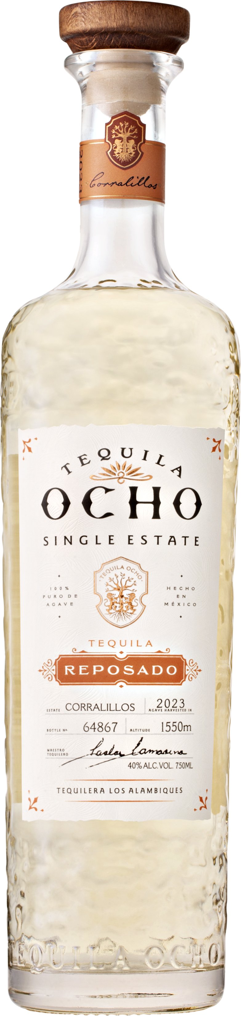Tequila Ocho Reposado 750 ml Bottle