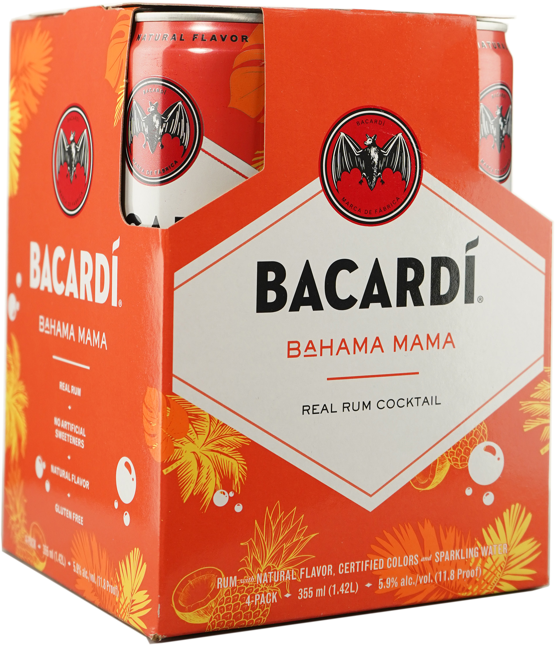 Bacardi Bahama Mama RTD 4 Pack Cans 4 pack of 355 ml Can