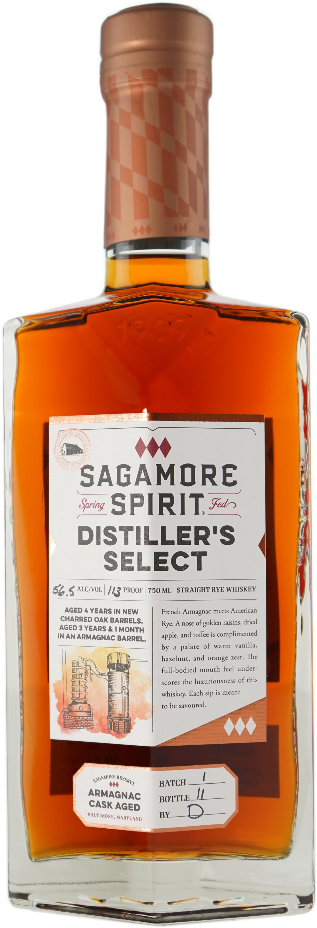 Sagamore Spirit Rye Finished in Armagnac Barrel US MA/IL Single Barrel Project