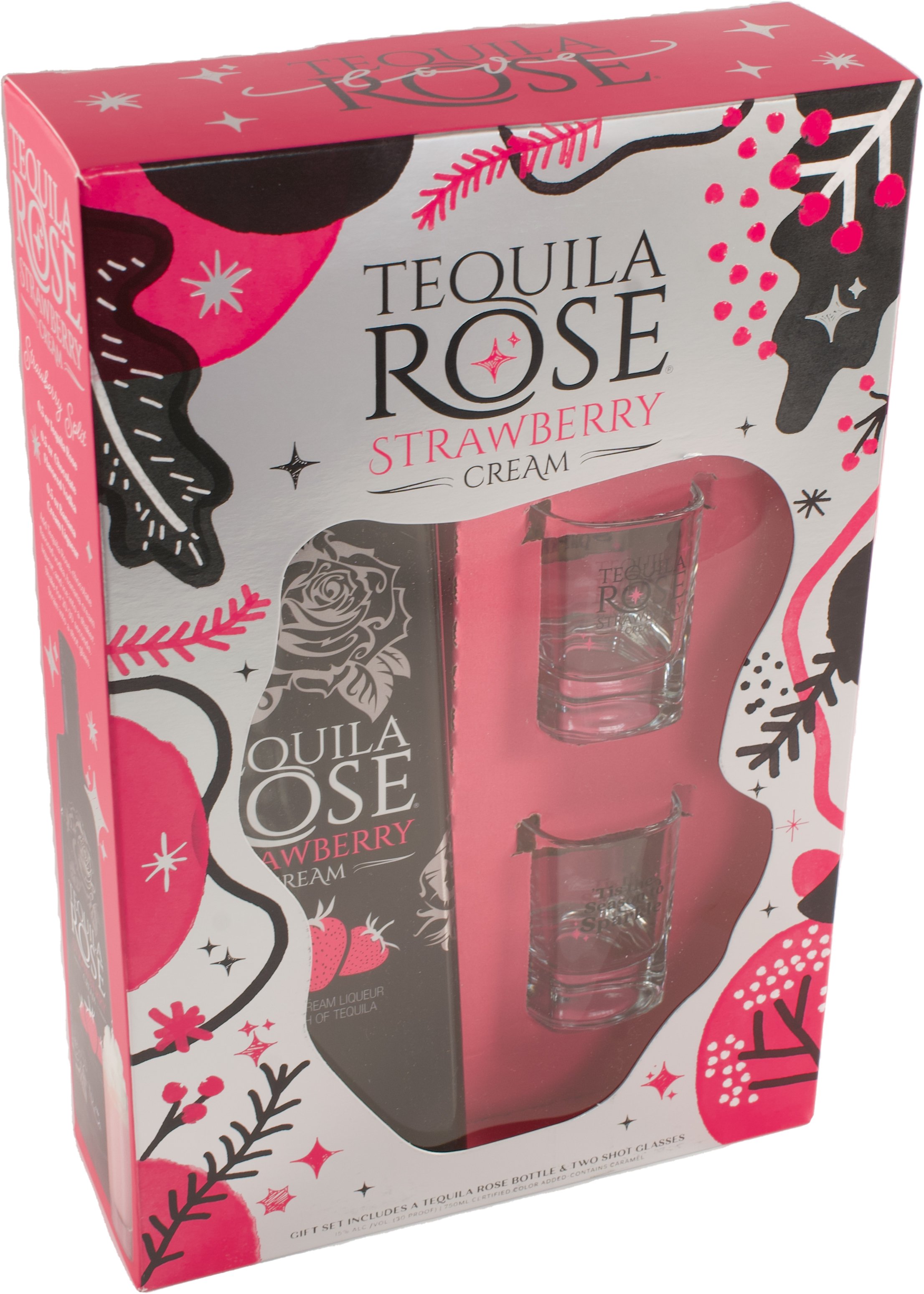 Tequila Rose Glass Set 750 ml Bottle