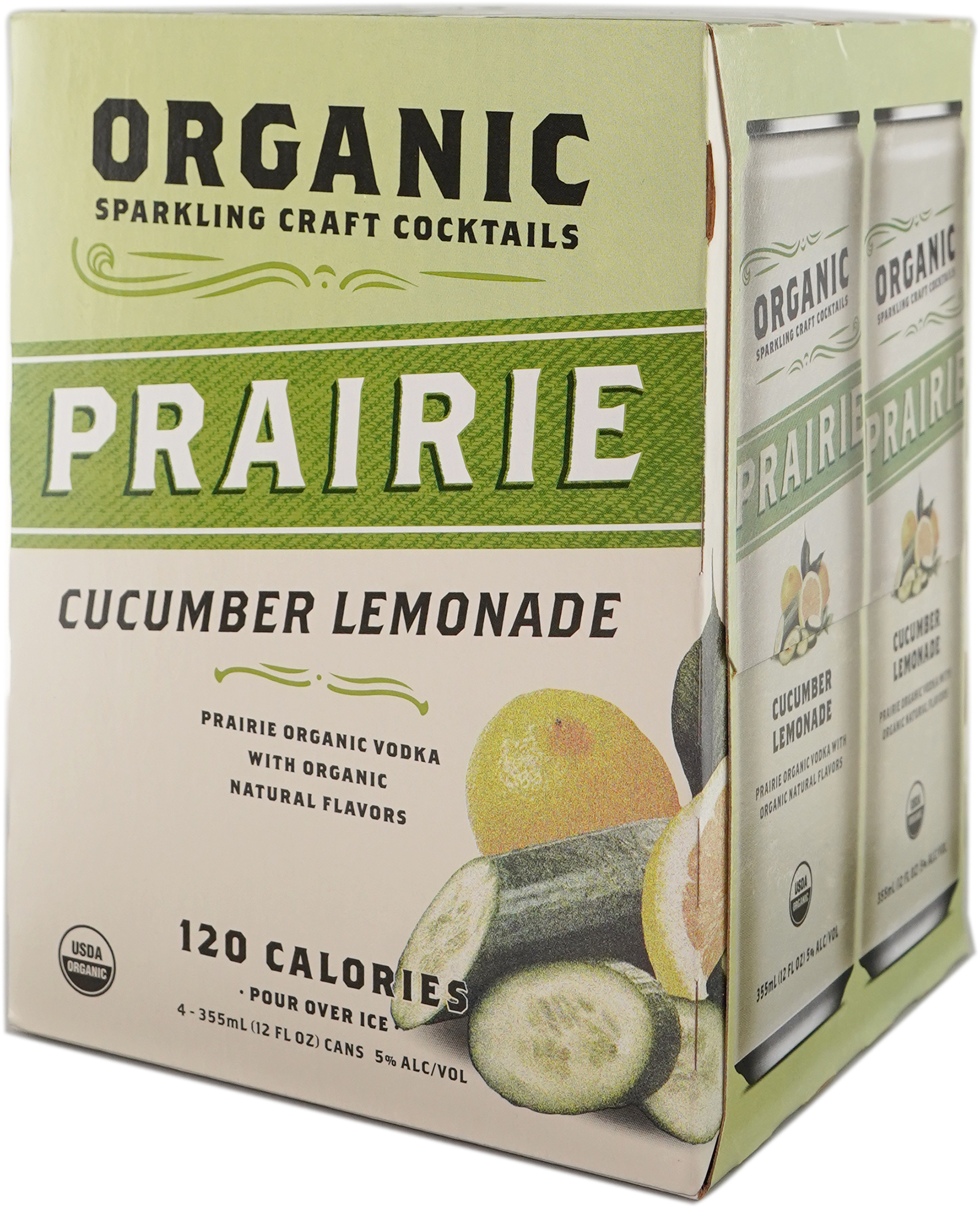 Prairie Organic Cucumber Lemonade 4 Pack Cans