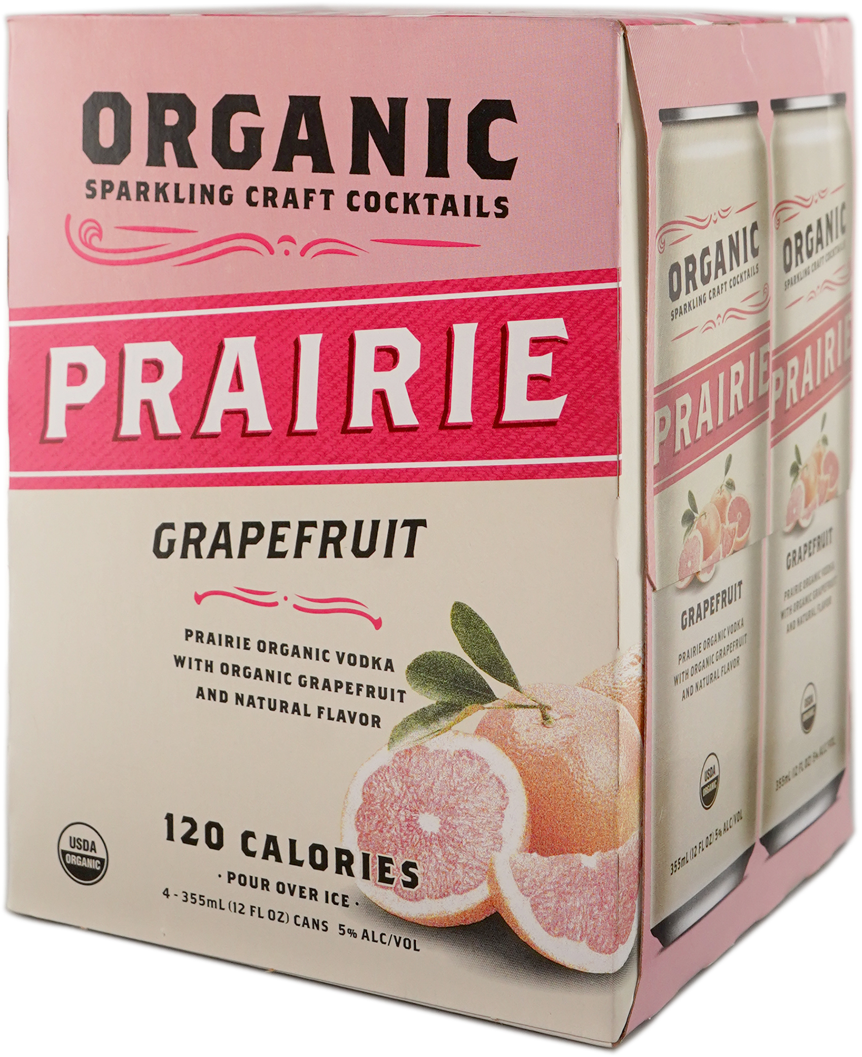 Prairie Organic Grapefruit 4 Pack Cans