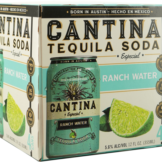 Cantina Especial Ranch Water Tequila & Soda 4 Pk Cans