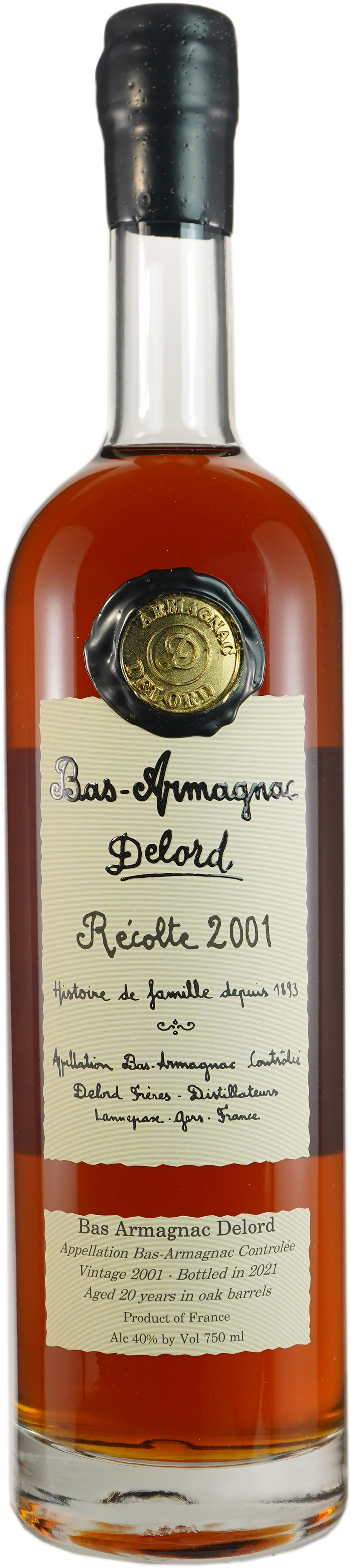 Delord 20 year old Vintage Armagnac 2001