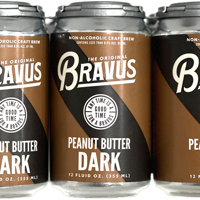 Bravus Peanut Butter Dark Non-Alcoholic | 6 pack of 12 oz Can