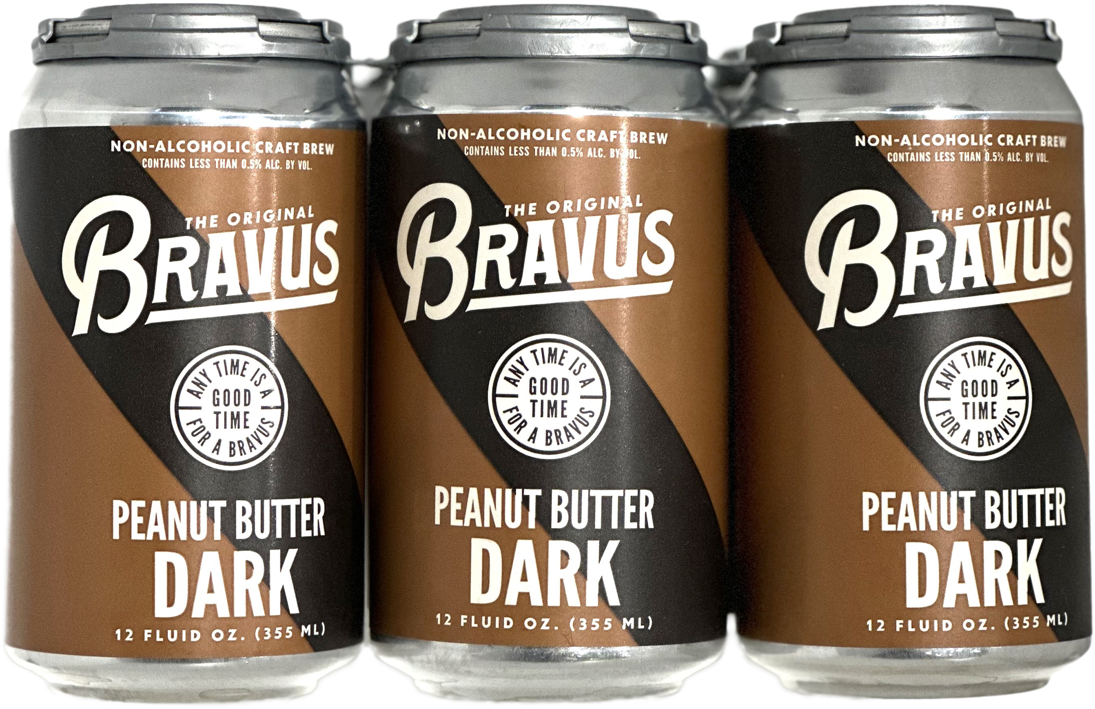 Bravus Peanut Butter Dark Non-Alcoholic | 6 pack of 12 oz Can
