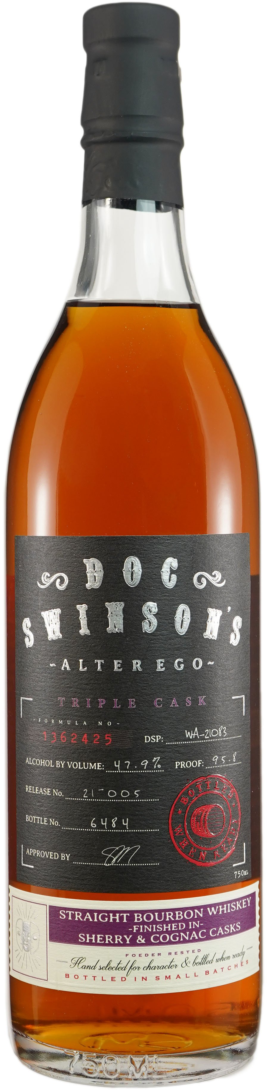 Doc Swinson's The Alter Ego Triple Cask Finished Bourbon Whiskey