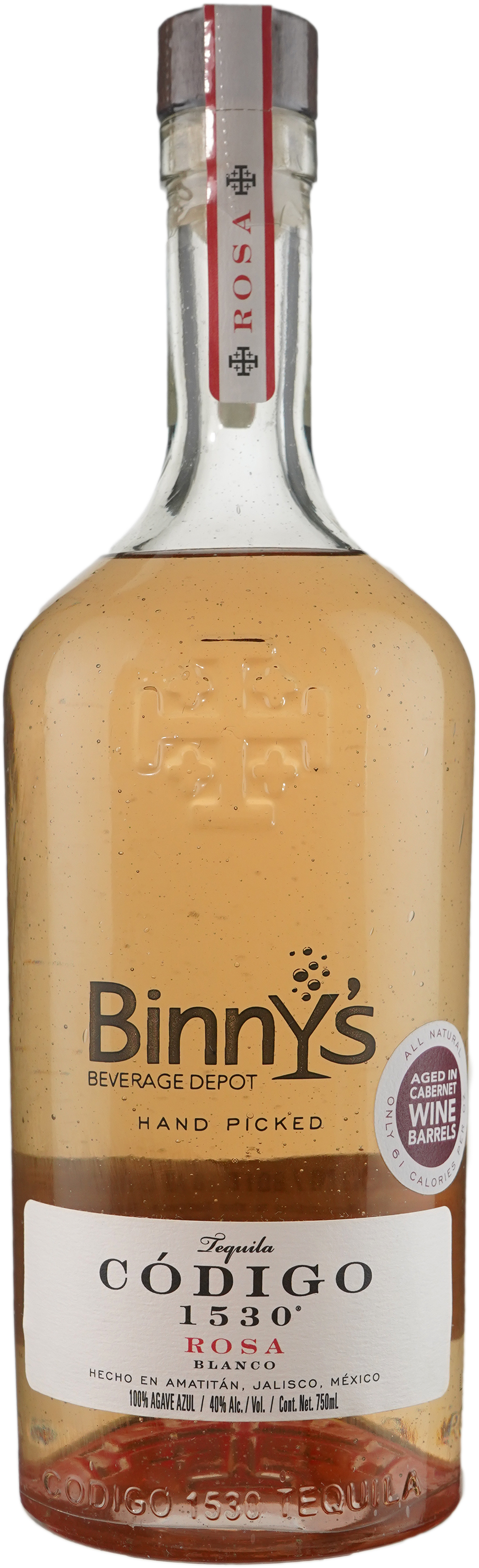 Tequila Codigo 1530 Blanco Rosa Binny's Handpicked