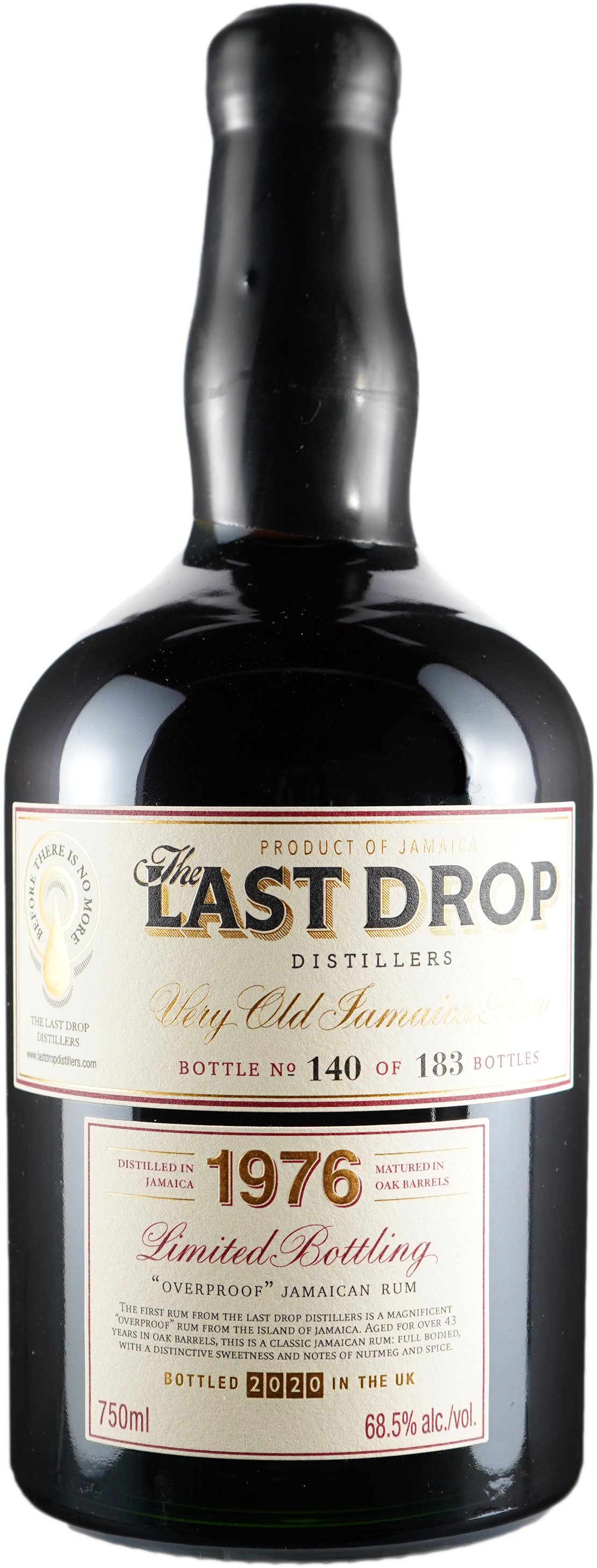 The Last Drop -43 year old Jamiacan Rum 2020 Limited Release 1976