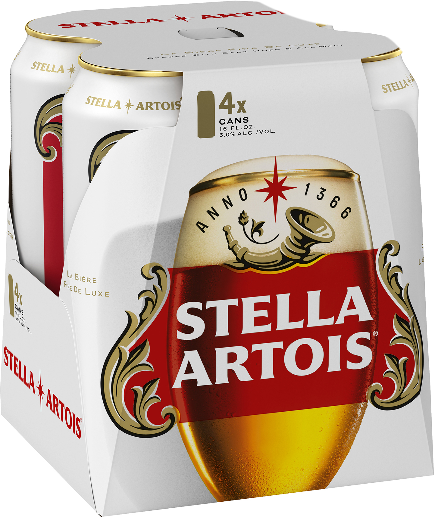 Stella Artois | 4 pack of 16 oz Can