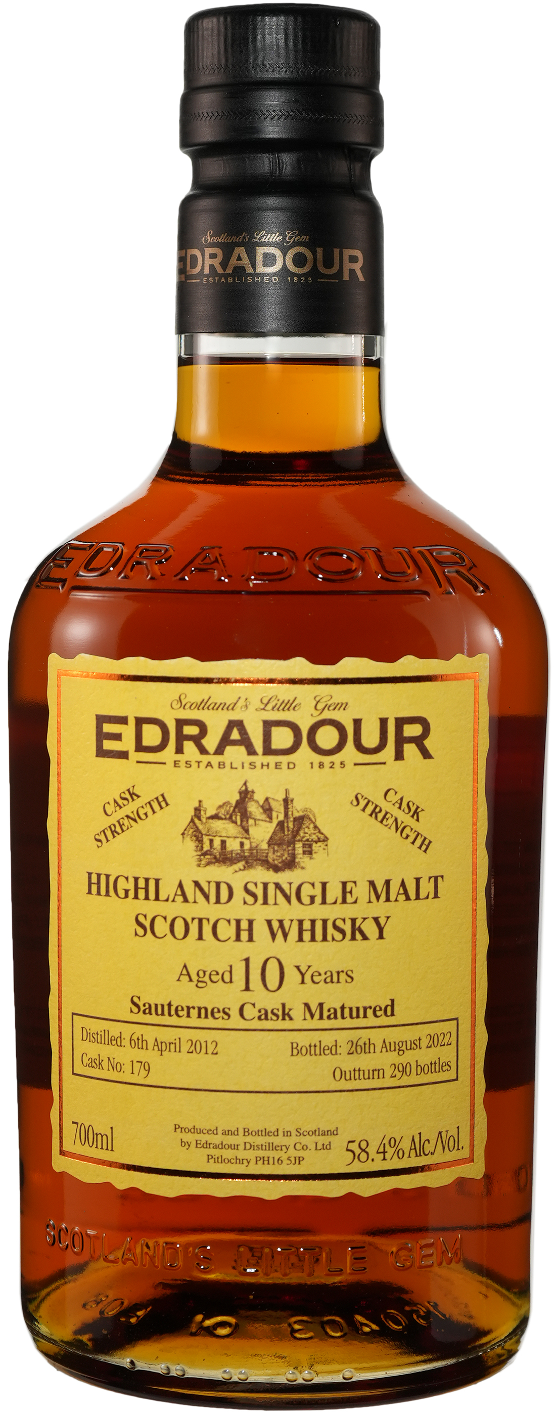 Signatory Edradour 10 year old Refill Sauternes Barrel # 127 Binny's Handpicked 2011
