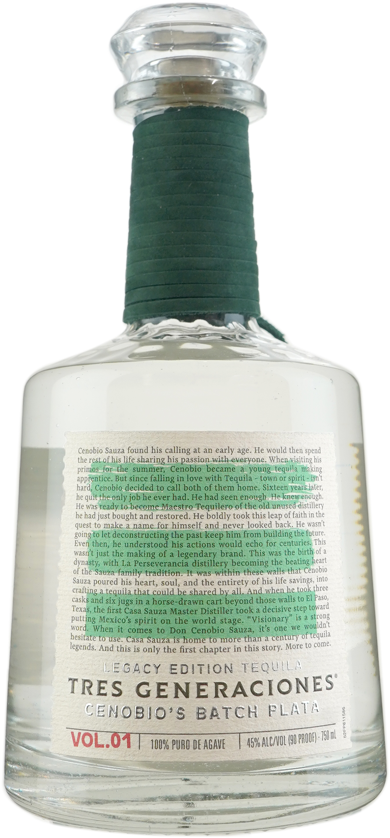 Tres Generaciones Cenobio's Batch Plata Limited Release