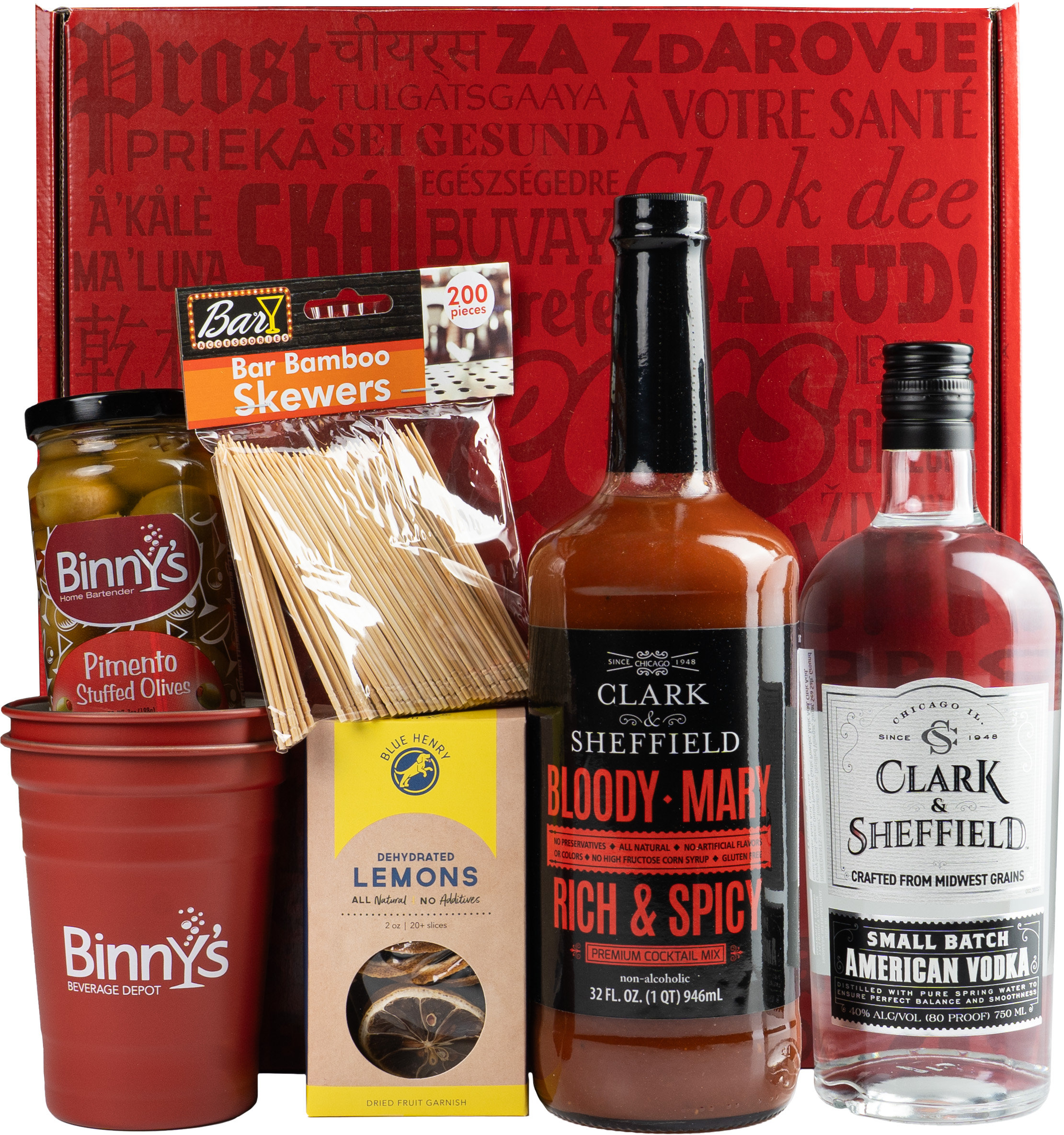 Clark & Sheffield Vodka Bloody Mary Gift Set | 750 ml Bottle