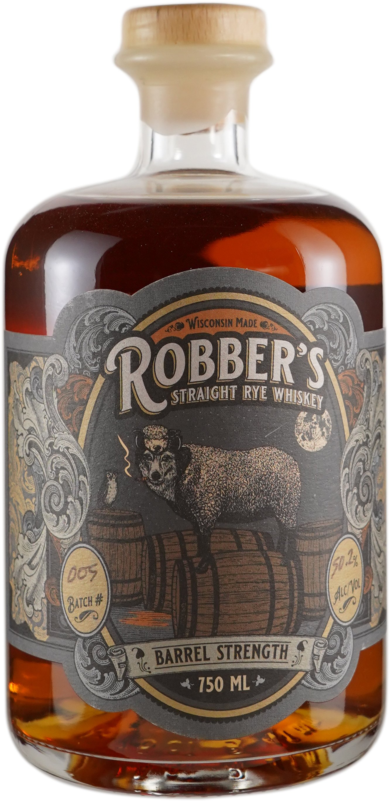 La Crosse Distilling Robber's Straight Rye Barrel Proof