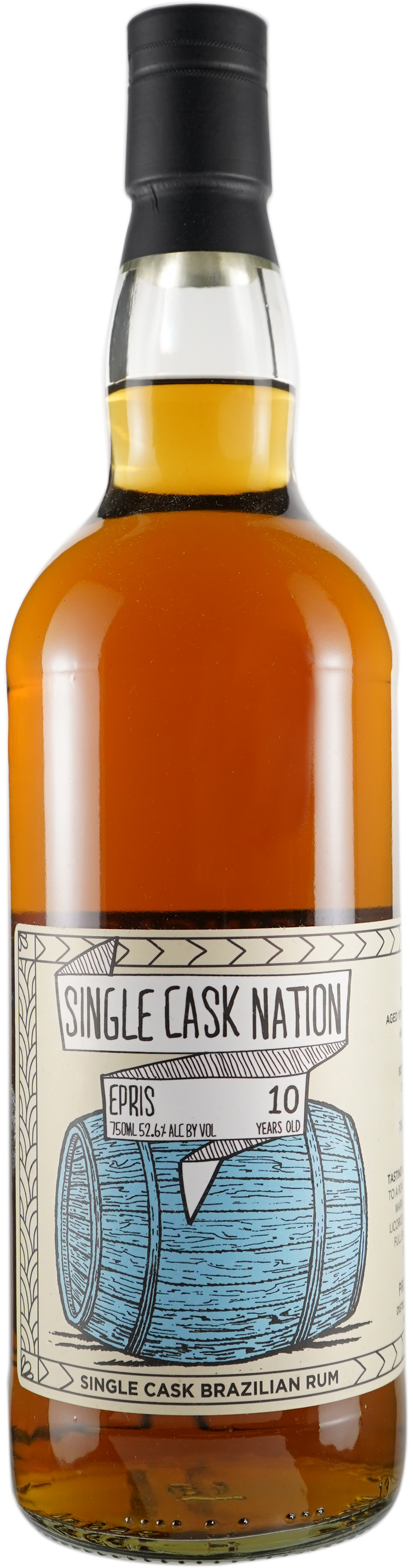 Single Cask Nation Epris Rum 10 year old First Fill Bourbon Barrel # 113 2011