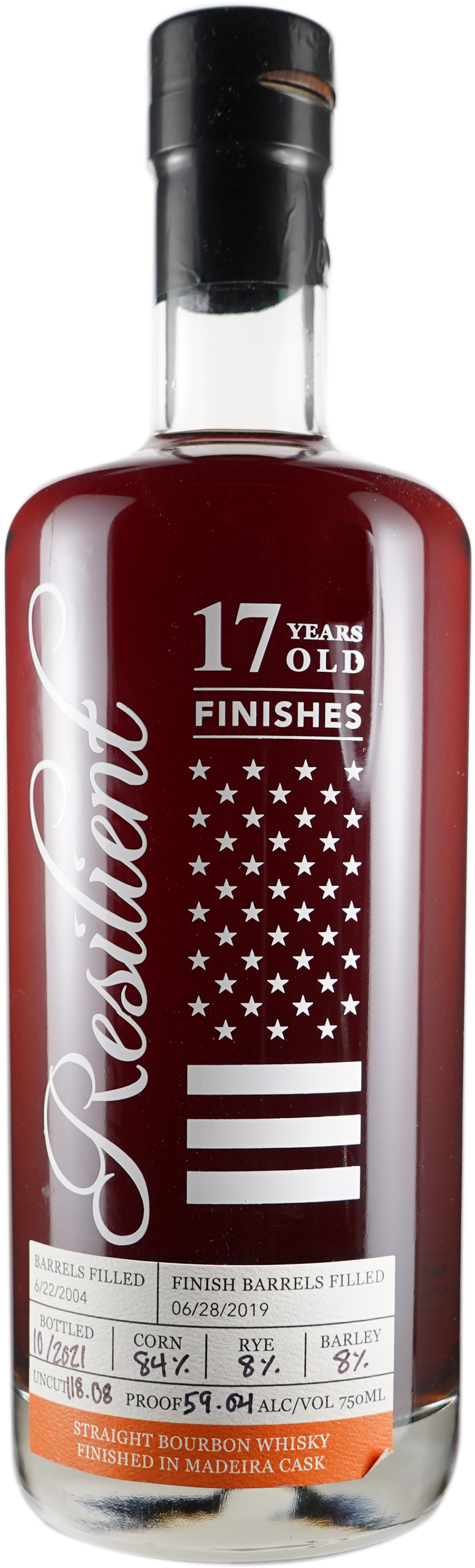 Resilient 17 year old Straight Bourbon 118.08 Proof Finished in ex Madeira Cask