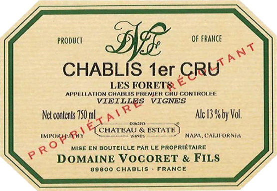 Domaine Vocoret et Fils Chablis Les Forets 2019