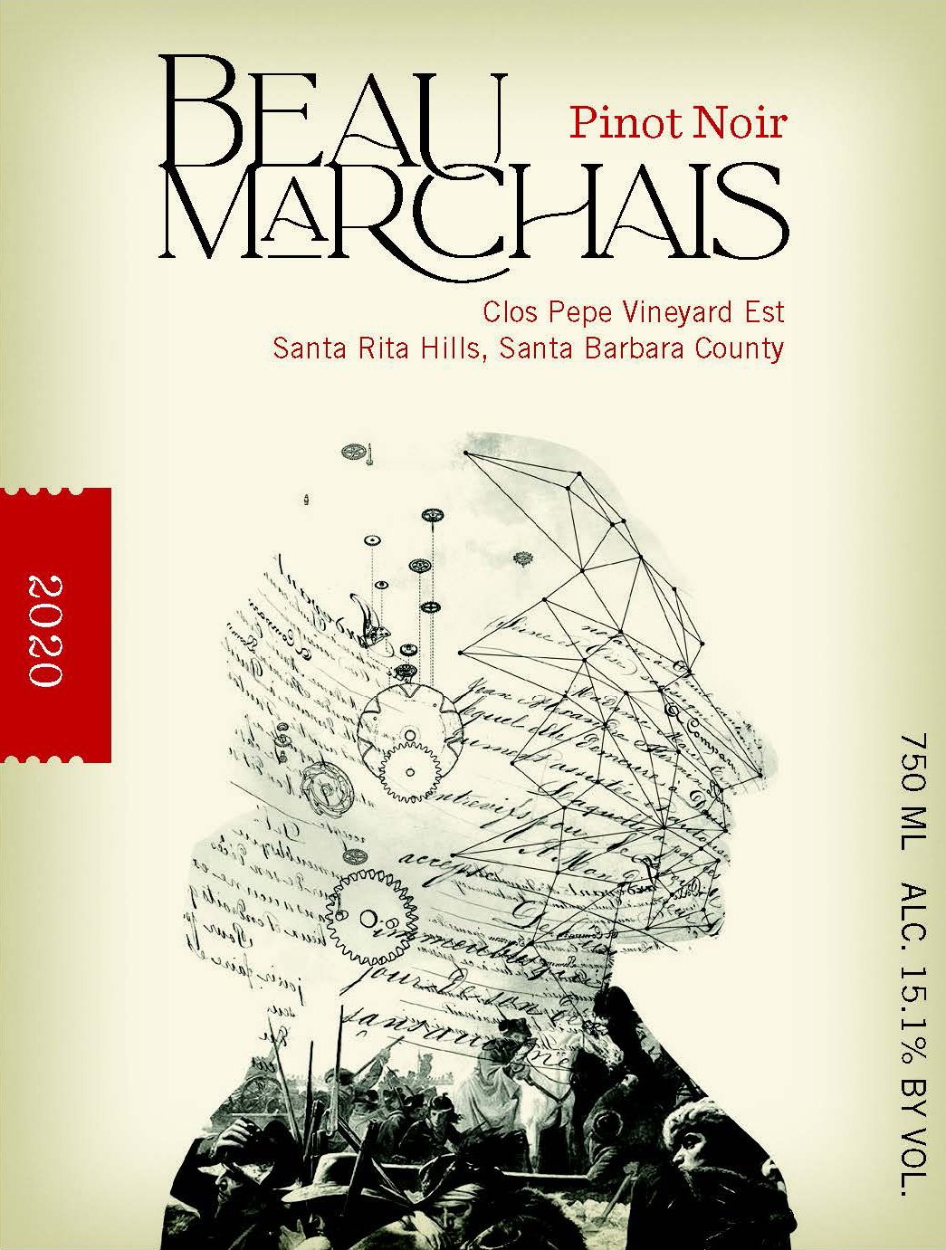 Beau Marchais Pinot Noir Clos Pepe Vineyard Ouest 2020