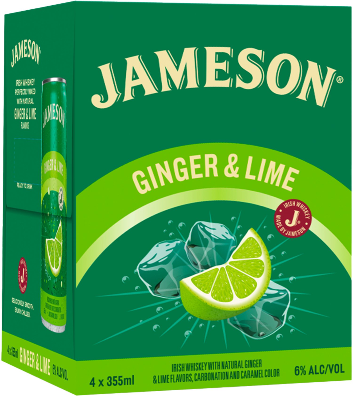 Jameson Ginger and Lime 4 Pack Cans 4 pack of 355 ml Can