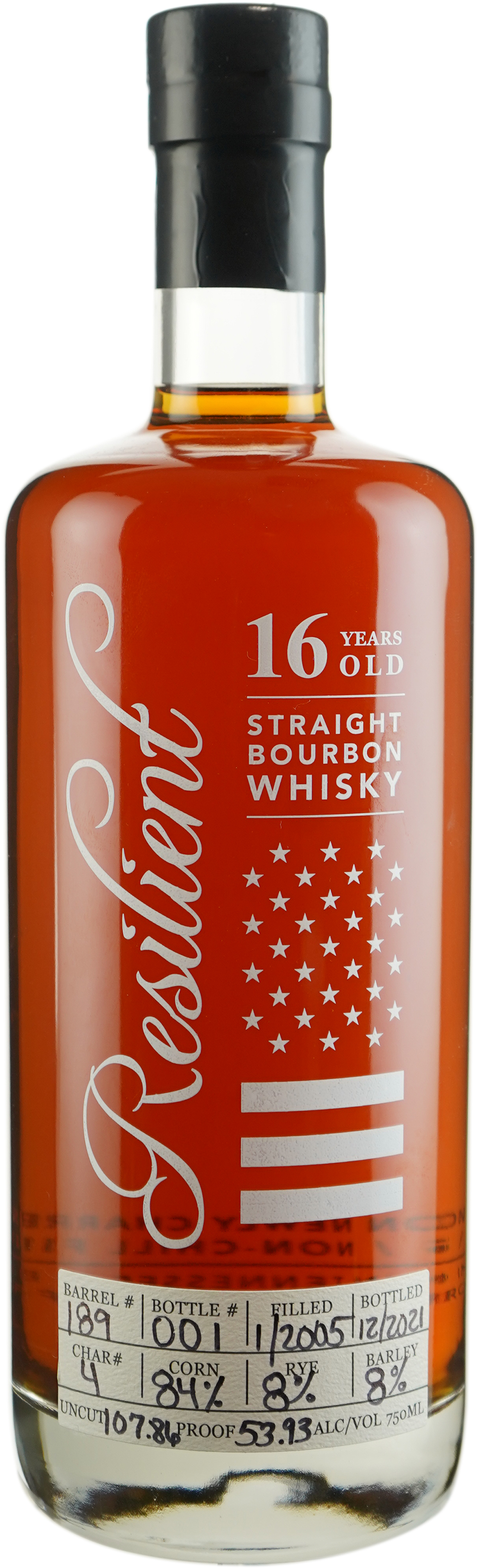 Resilient 16 year old Barrel Proof Straight Bourbon Single Barrel # 189