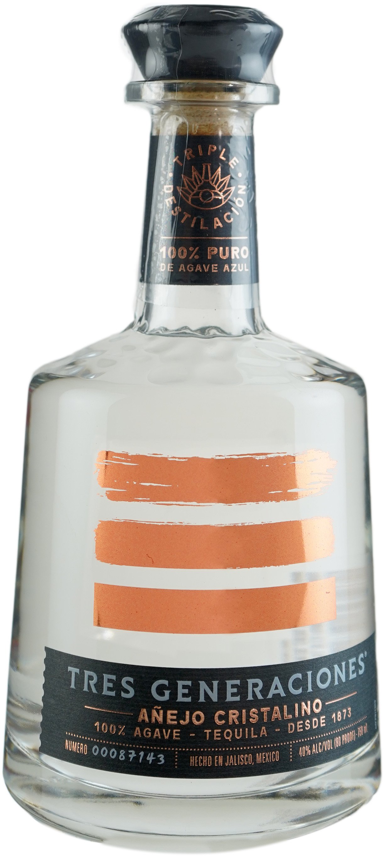 Aged Cristalino Tequila | Añejo Cristalino | Tres Generaciones®