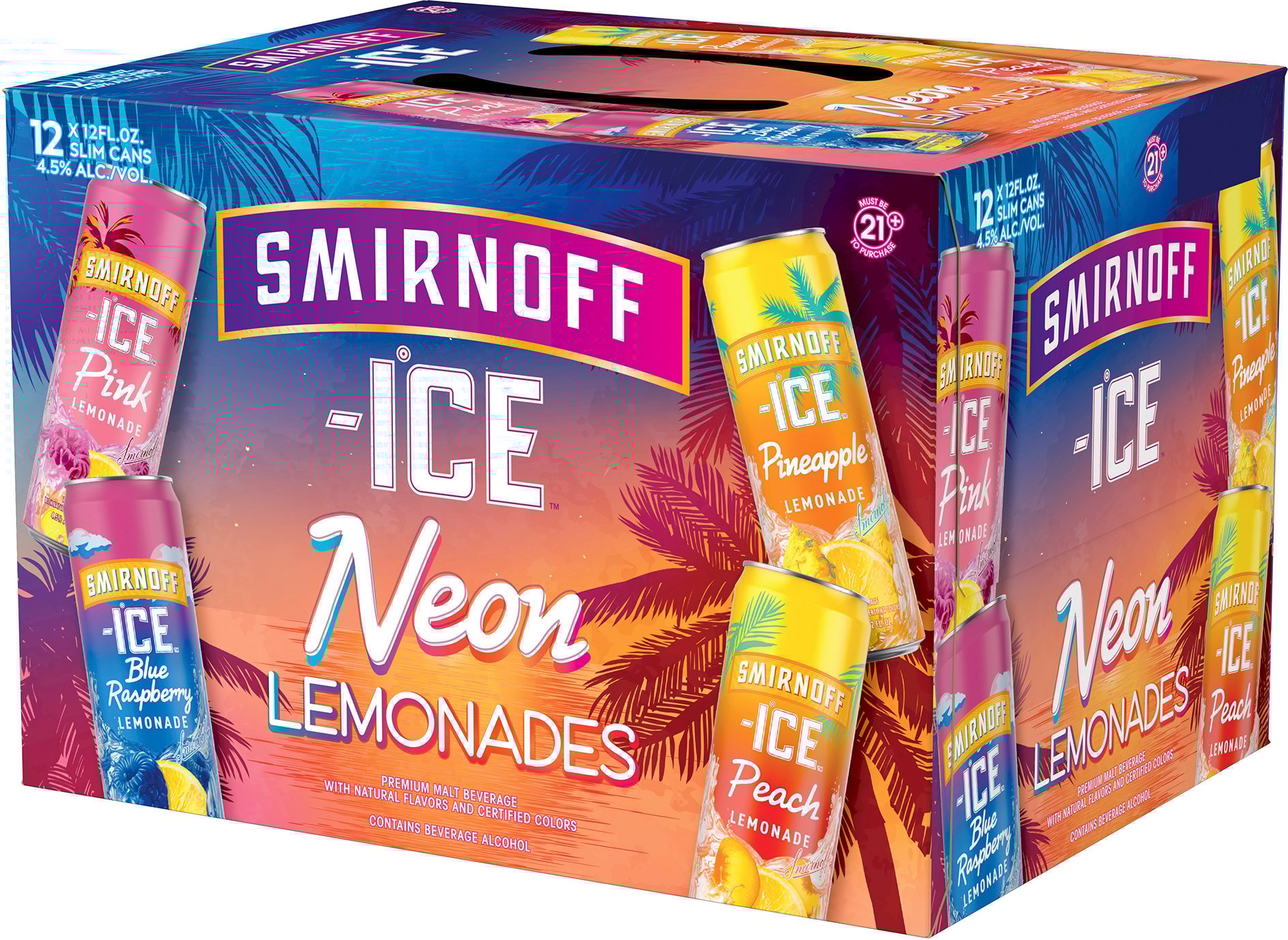 Smirnoff Ice Neon Lemonade Variety Pack 12 pack of 11.2 oz Can