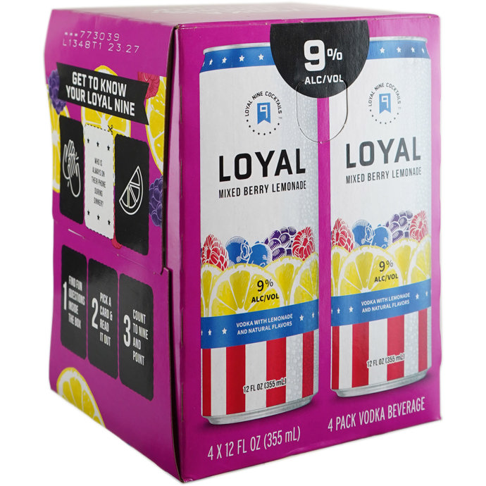 Loyal 9 Mixed Berry 4 Pack Cans