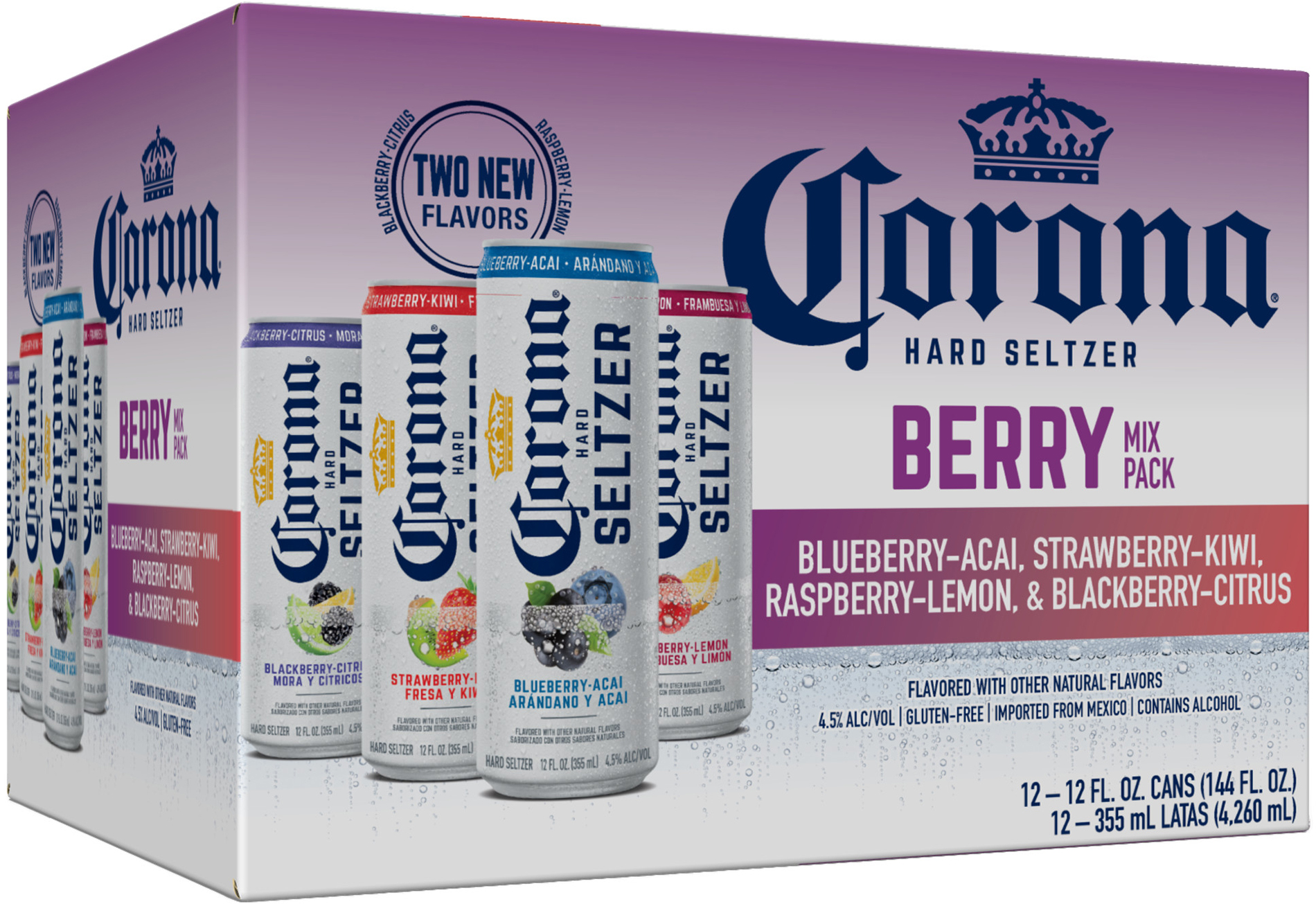 Corona Hard Seltzer Berry Mix Pack 12 pack of 12 oz Can