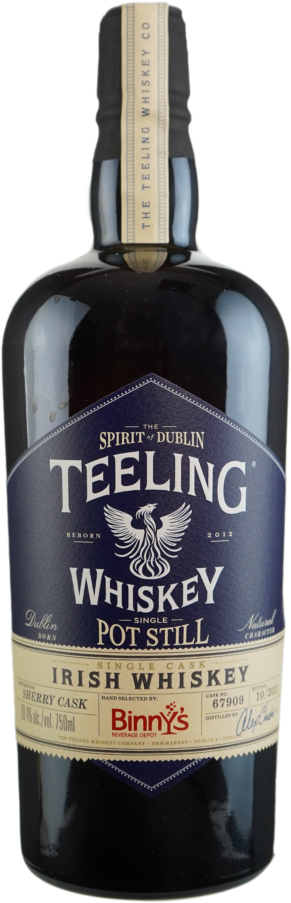 Teeling Pure Pot Still ex Sherry Cask # 67909 Binny's Handpicked