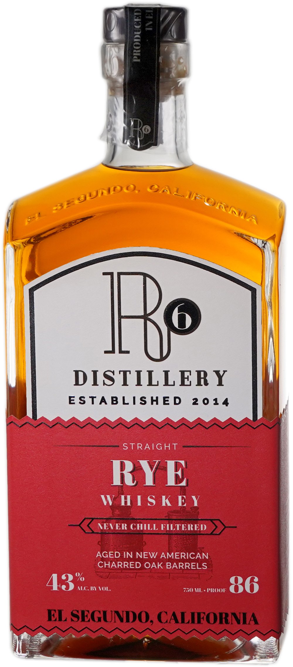 R6 Distillery Straight Rye Whiskey