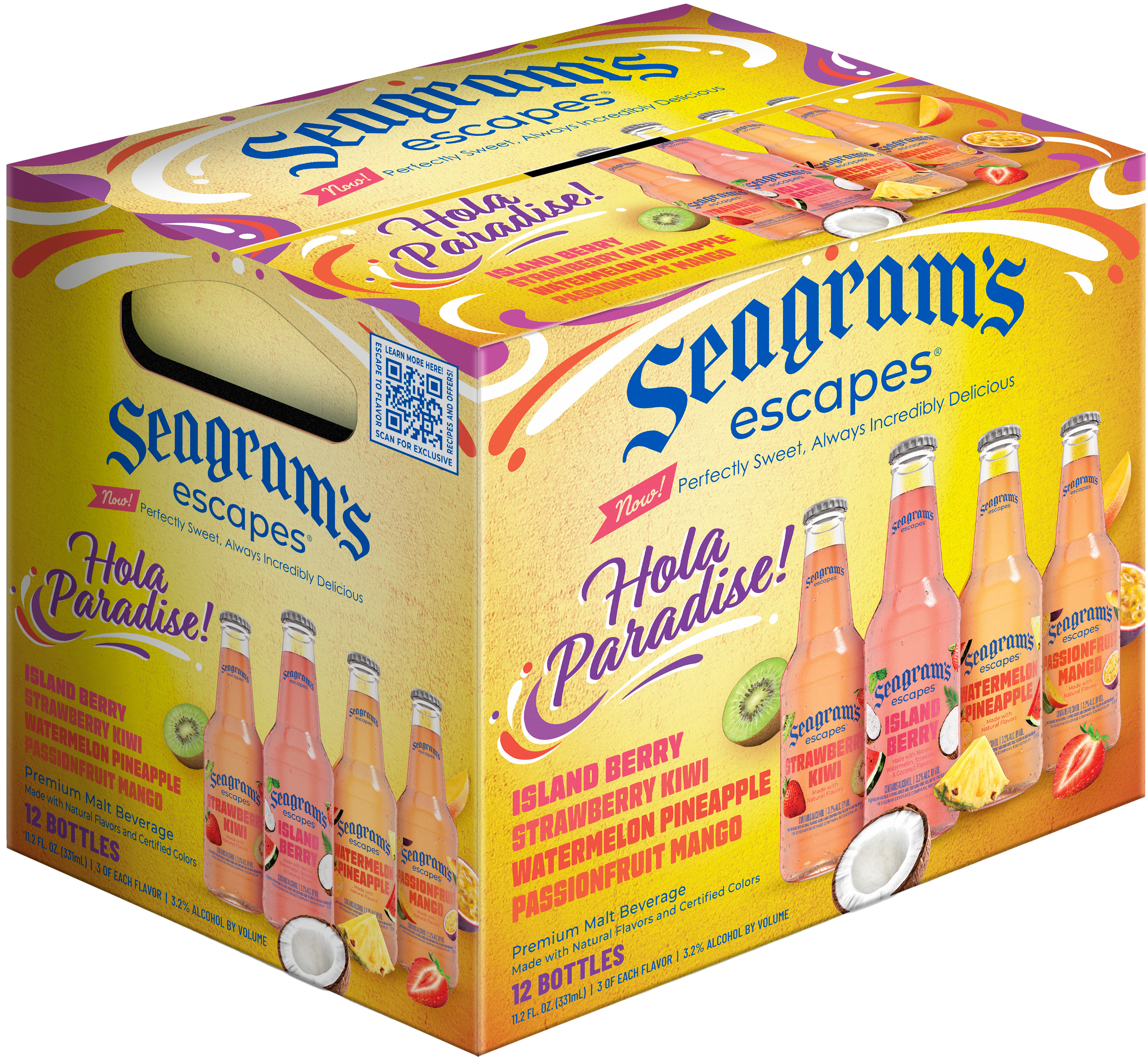 Seagram's Escapes Hola Paradise 12 pack of 11.2 oz Bottle