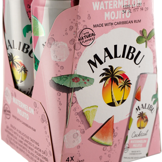 Malibu Cocktail Watermelon Mojito 4 Pack Cans
