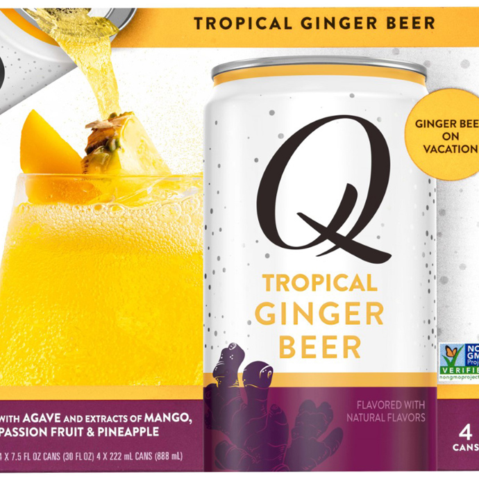 Q Tropical Ginger Beer 4pk Cans