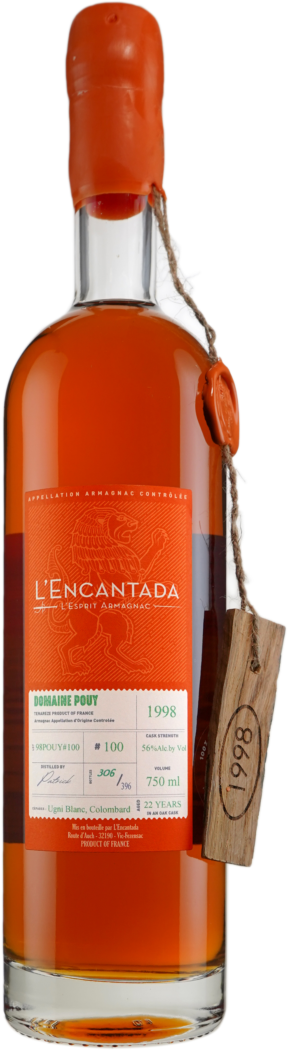 l'Encantada Domaine du Pouy Cask # 100 Binny's Handpicked 1998