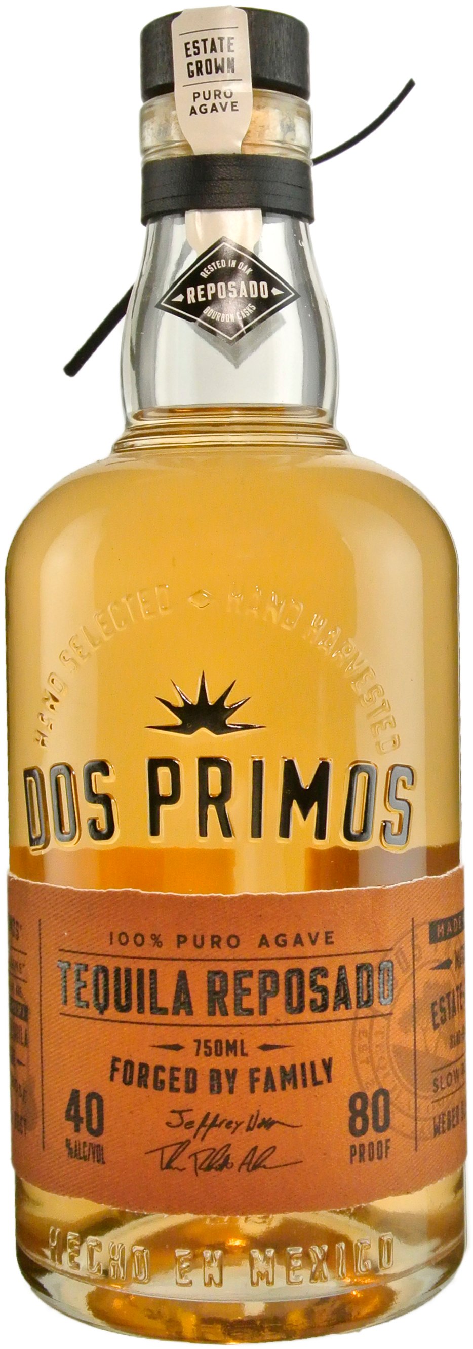 Dos Primos Tequila Reposado 750 ml Bottle