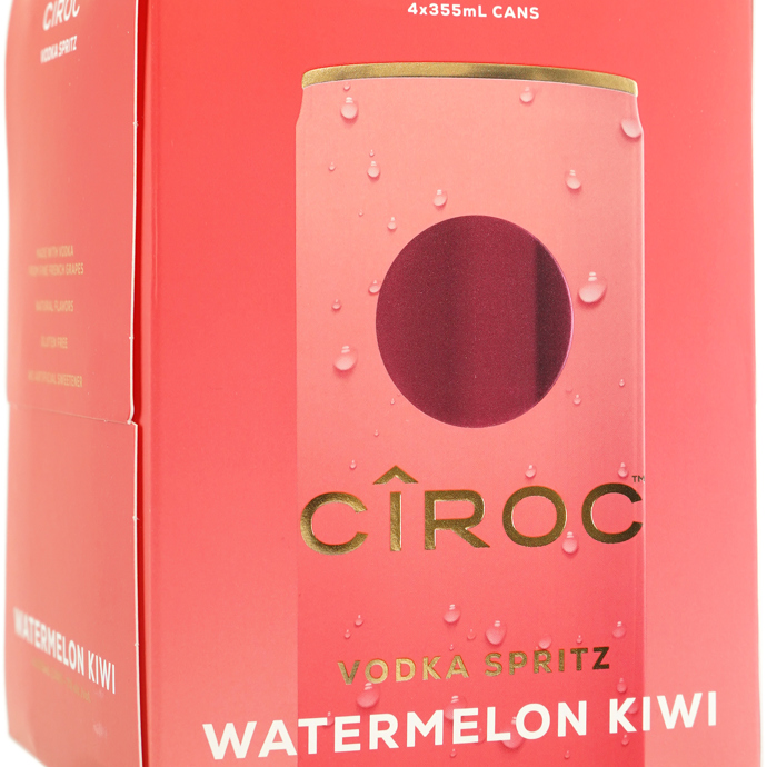 Ciroc Vodka Spritz Watermelon Kiwi 4 Pack Cans