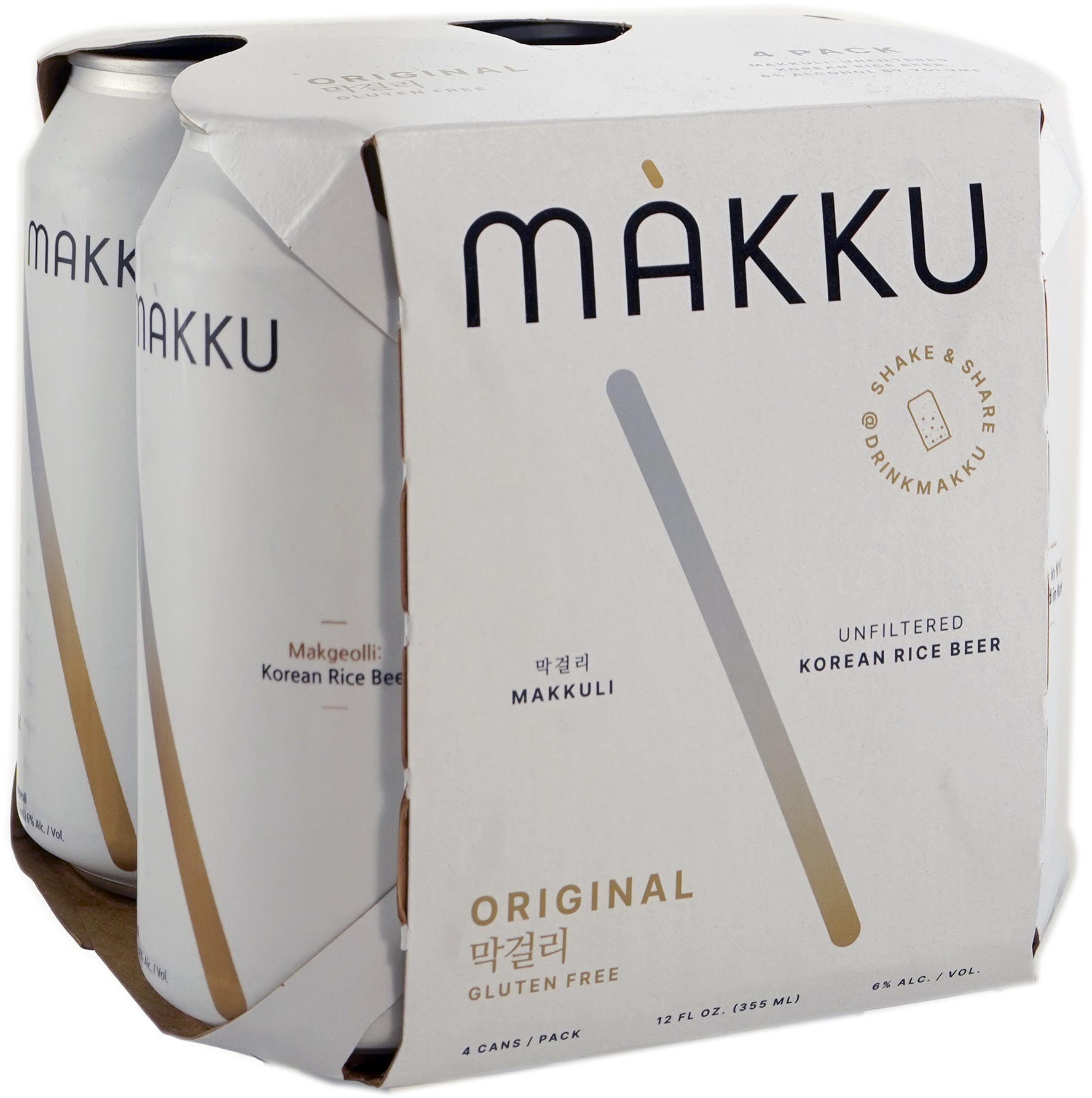 Makku Makkuli Original Korean Rice Beer 4 pack of 355 ml Can