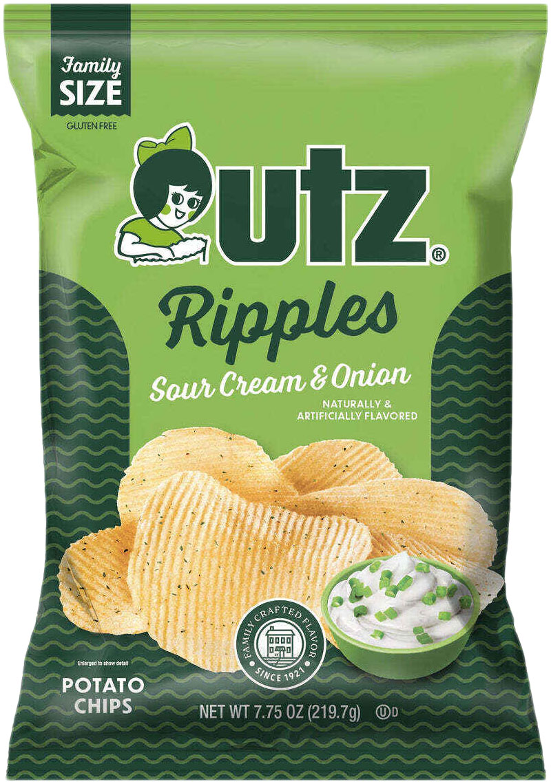 Utz Sour Cream & Onion Ripple Chips
