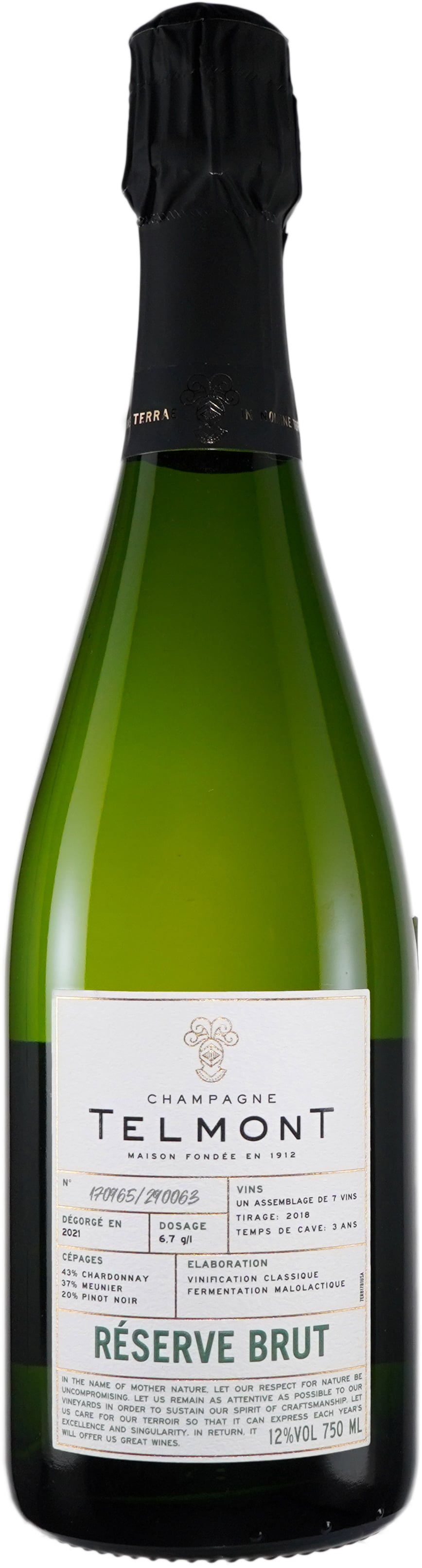 Telmont Brut Reserve | 750 ml Bottle
