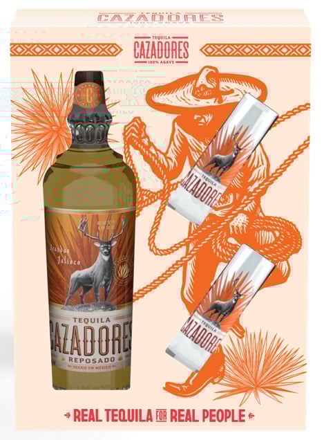 Cazadores Reposado Tequila Gift Set 750 ml Bottle