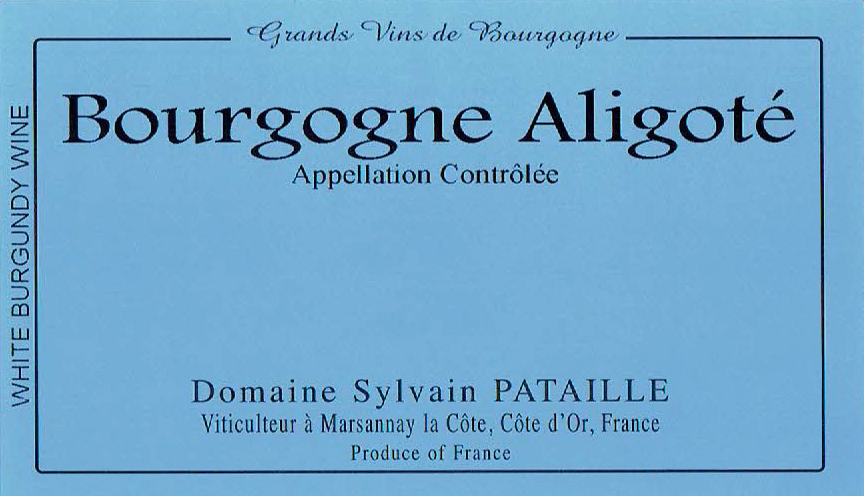 Sylvain Pataille Bourgogne Aligote 2019
