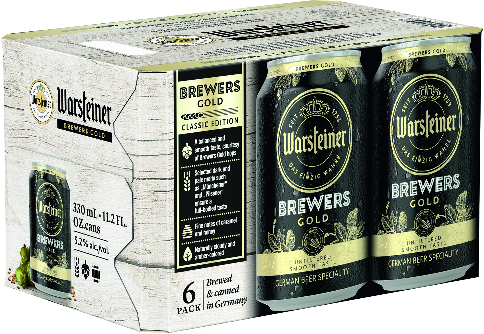 Warsteiner Brewers Gold | 6 pack of 11.2 oz Can