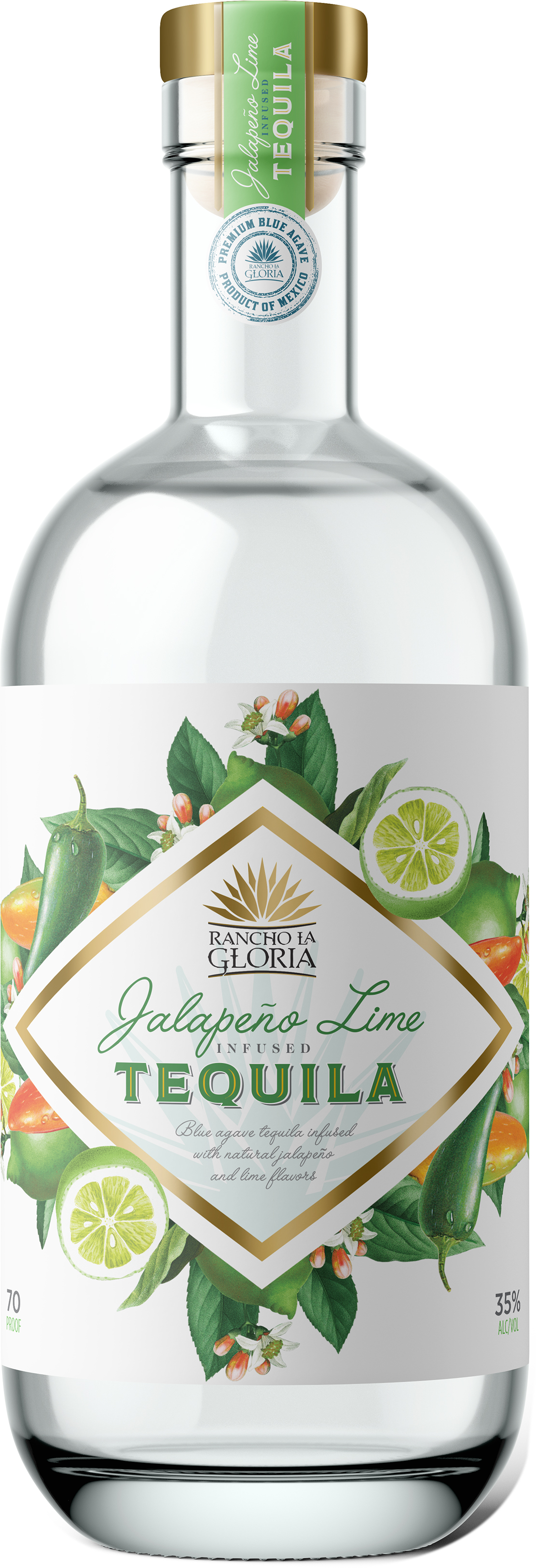 Rancho La Gloria Jalapeno Lime Infused Tequila 750 ml Bottle
