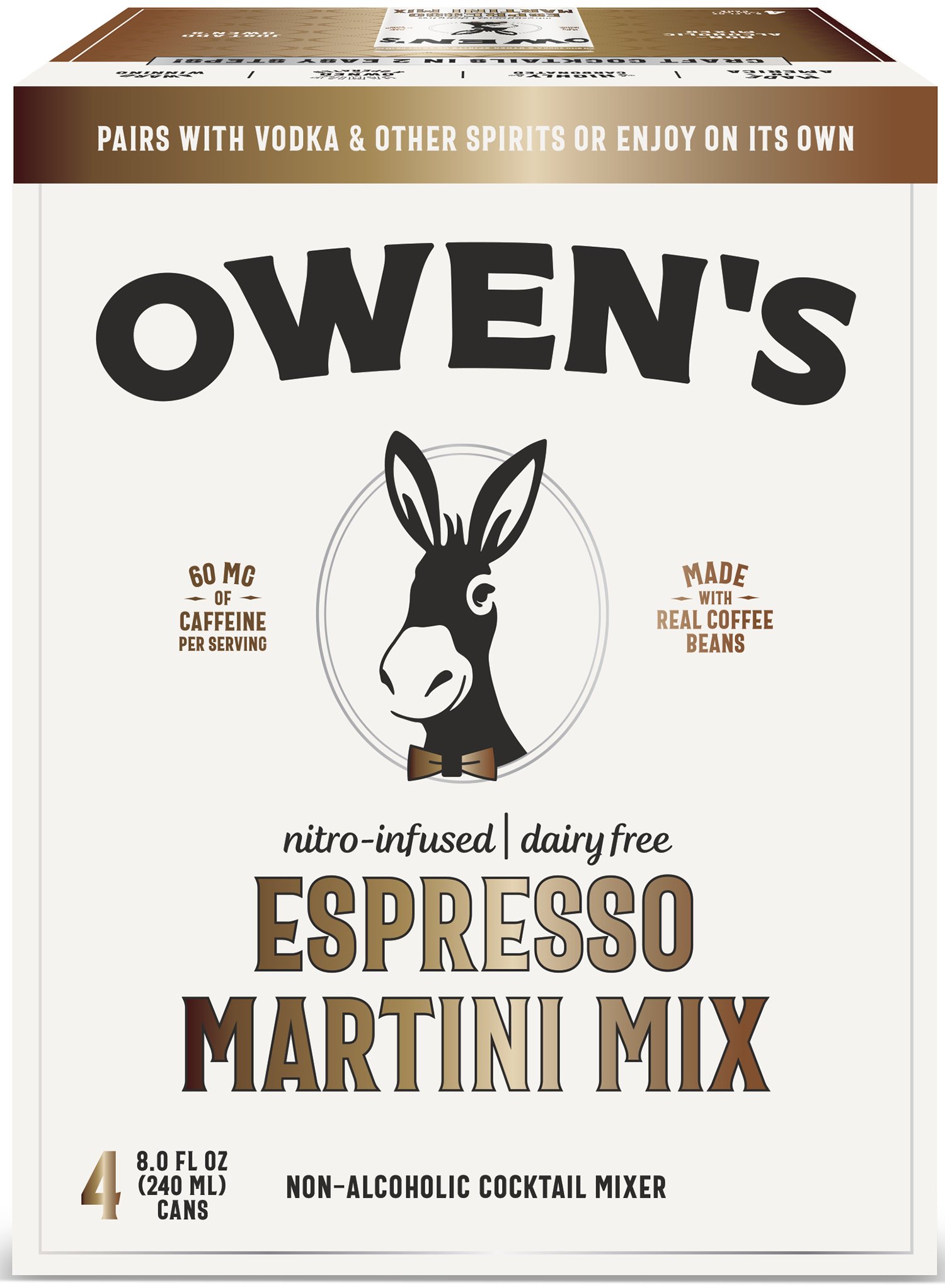 Owen's Mixers Espresso Martini 4 Pack Cans 4 pack of 8.5 oz Bottle