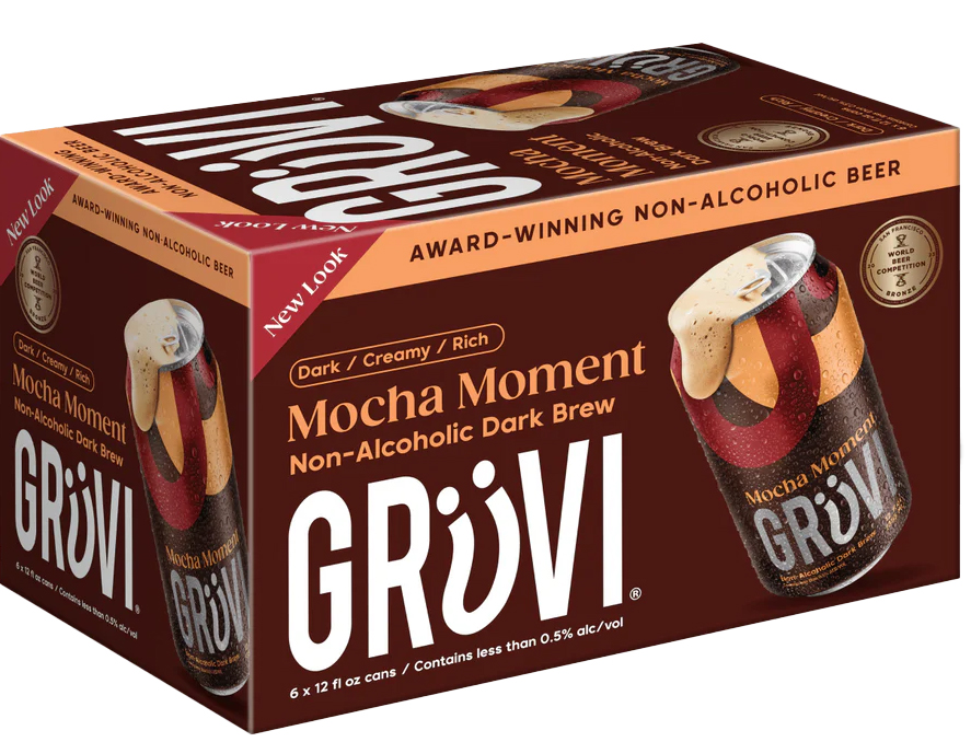 Gruvi Mocha Moment Non-Alcoholic Dark | 6 pack of 12 oz Can