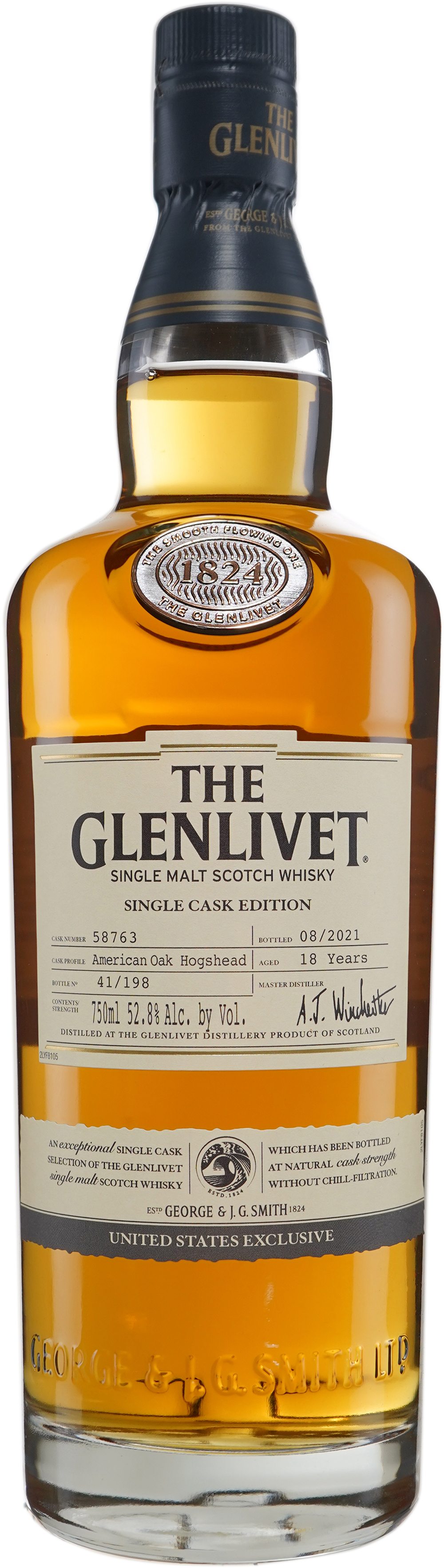 Glenlivet 18 year old American Oak Hogshead # 58764 2022